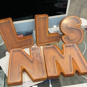 Five Wooden Initial Bank(s) - ALL FIVE JUST $20!! (Lower Price)